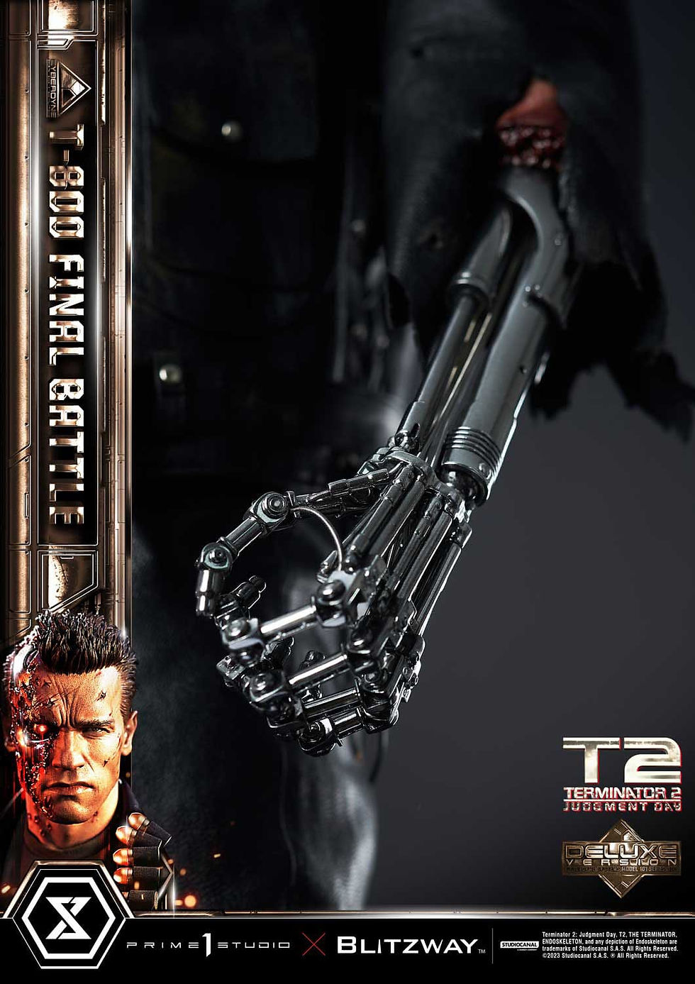 Thumbnail: Terminator 2 Museum Masterline  1/3 T-800 Final Battle DELUXE BONUS Version 75cm