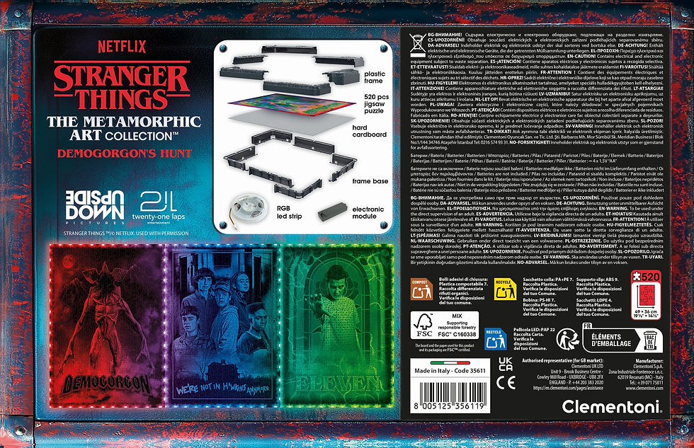 Thumbnail: Stranger Things Art Collection Jigsaw Puzzle with Light-Up Effect Demogorgon