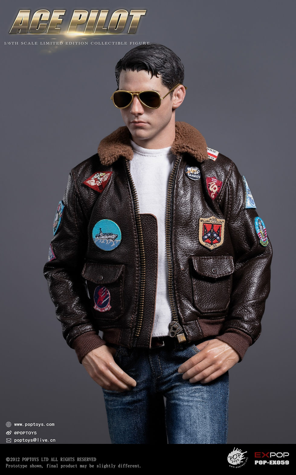 Thumbnail: PopToys Ace Pilot Jacket Version 1/6 Top Gun Maverick EX059