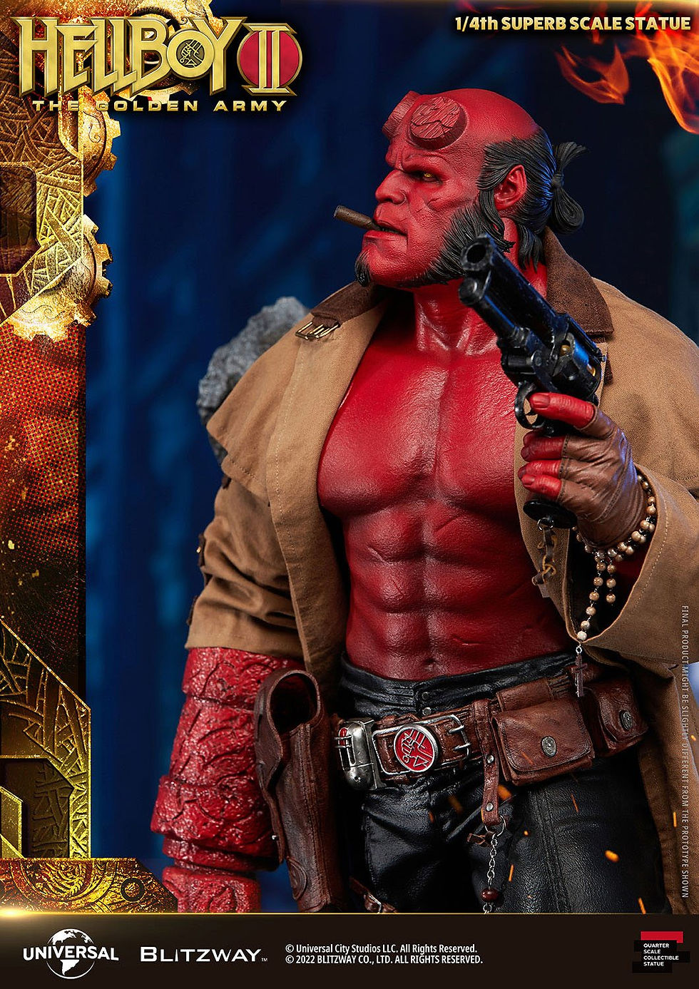 Miniatura: Hellboy II: The Golden Army Superb Statue 1/4 Hellboy 70 cm