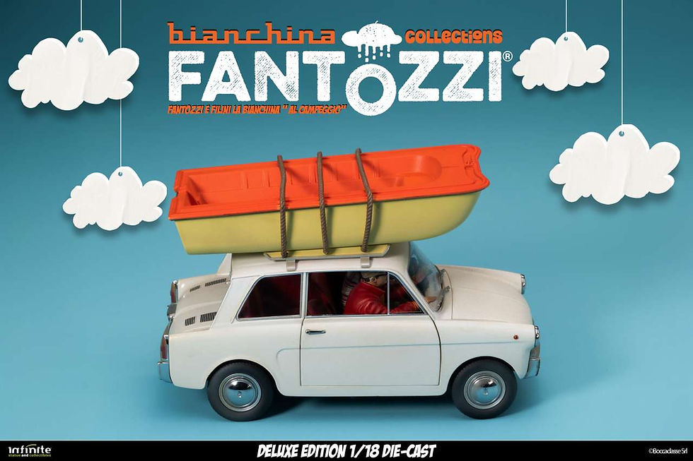 Miniatura: Bianchina Collections 1/18 Fantozzi e Filini la Bianchina "Al campeggio" Die-Cas