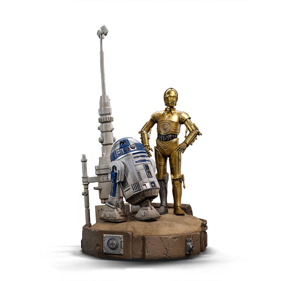 Miniatura: Star Wars Deluxe Art Scale Statue 1/10 C-3PO & R2D2 31 cm