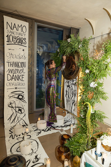 Community gathering at NAMO Sanctuary 10-year anniversary celebration in Wynwood Miami