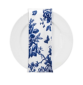 party toile blue napkin