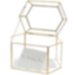 Glass & Gold Card Box