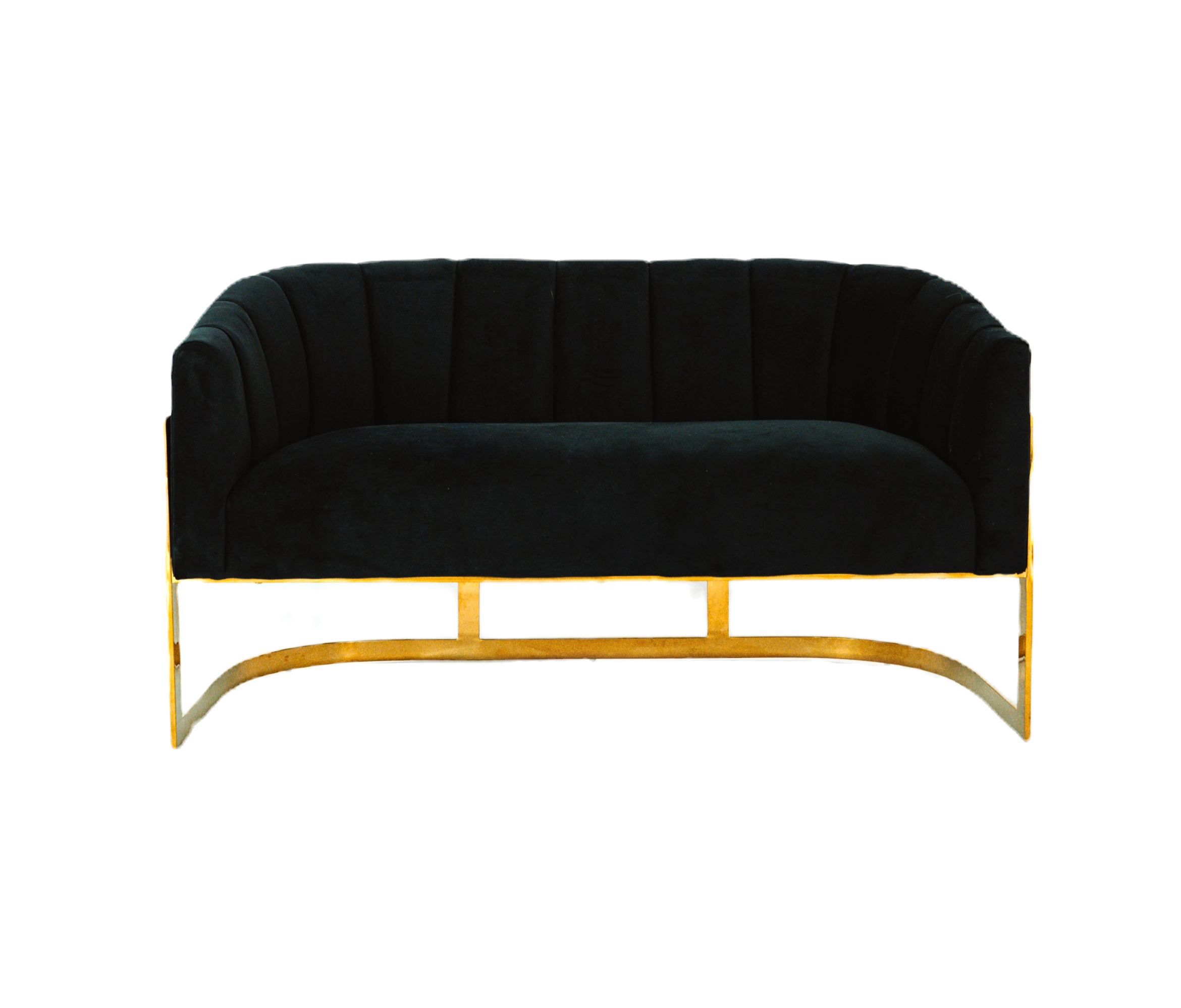 Modern Black Love Seat
