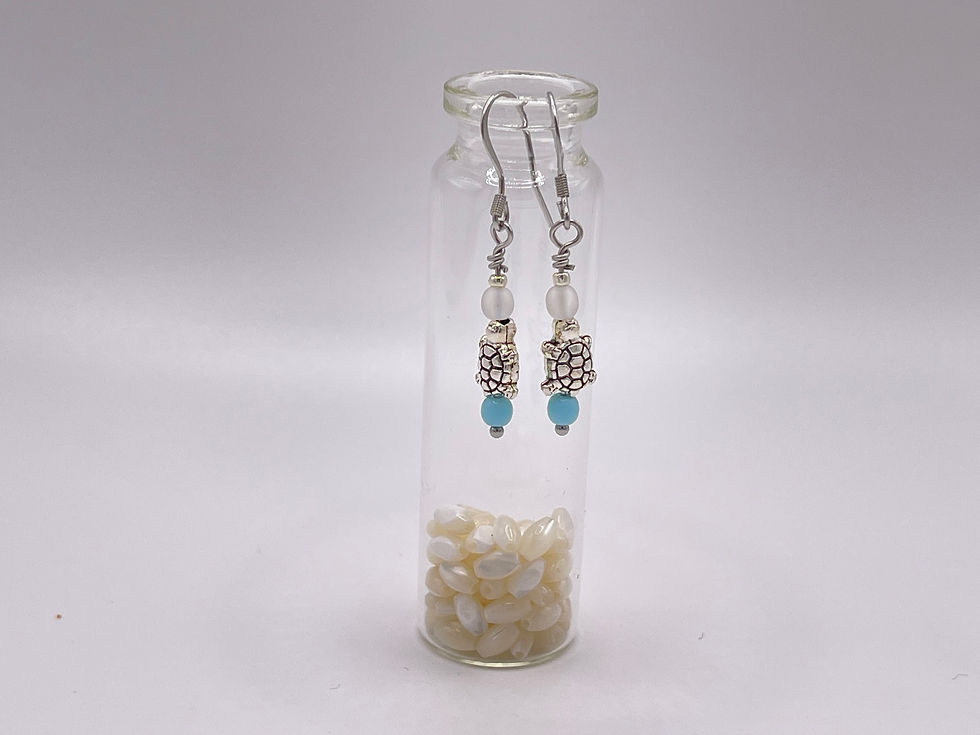 Turtle French Wire Earrings