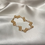 Thumbnail: Gold Daisy Chain Stretchy Bracelet