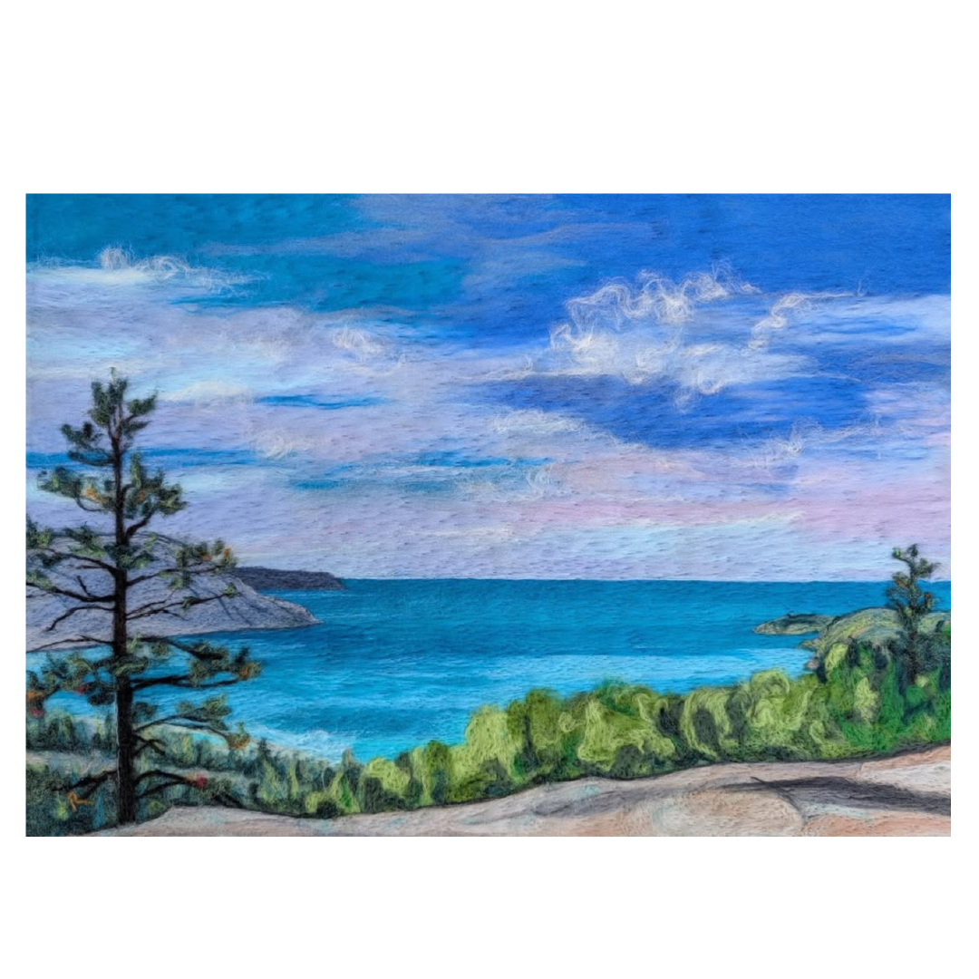 Pancake Bay | 27"x21" | Merino Wool