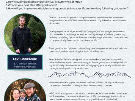 Montana Bible College 2025 Graduate Spotlight
