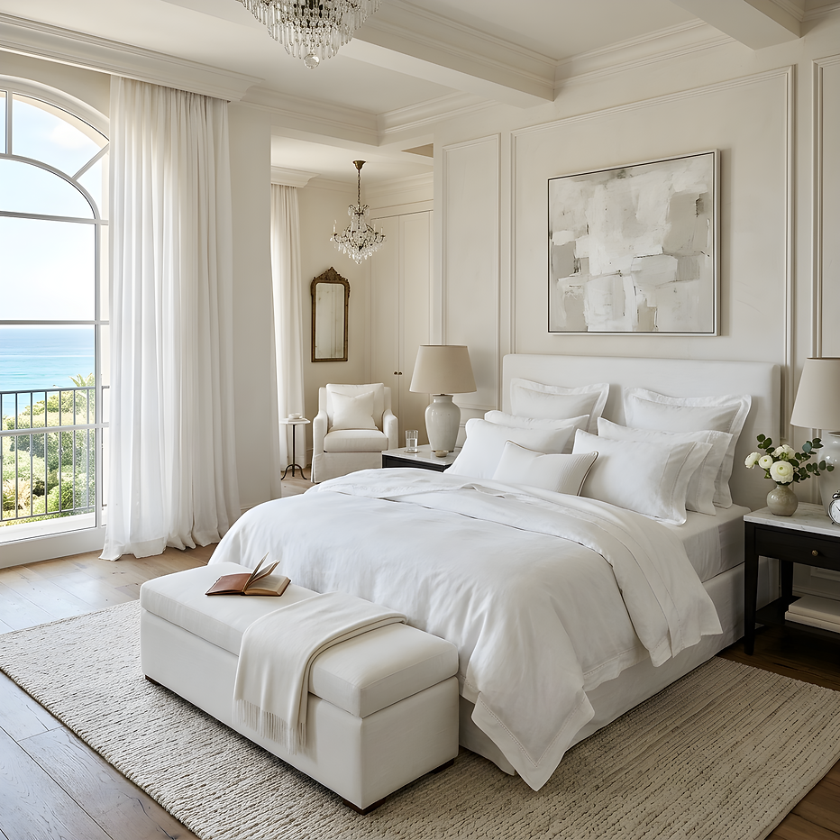 HOUSE of CASTELLO White Linen Bed