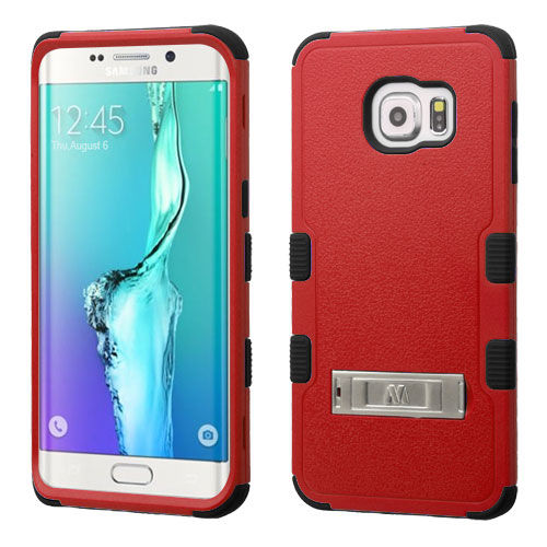 Samsung Galaxy S6 Edge Plus, TUFF Hybrid Phone Protector Cover w/ Stand - Red