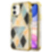 Apple iPhone 11, TUFF Kleer Hybrid Case - Blue Marble / Gold