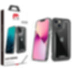 Apple iPhone 13 (6.1), Lux Series Case with Tempered Glass - Black