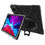 Thumbnail: Apple iPad Pro 12.9, Rotatable Stand Protector Cover (w/ Wristband) - Black