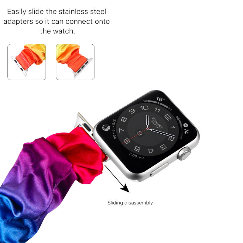 MyBat Pro Scrunchie Watchband for Apple Watch 42mm / 44mm/ 45mm - Rainbow