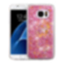 Samsung Galaxy S7, Quicksand Glitter Hybrid Protector Cover - Stars & Pink