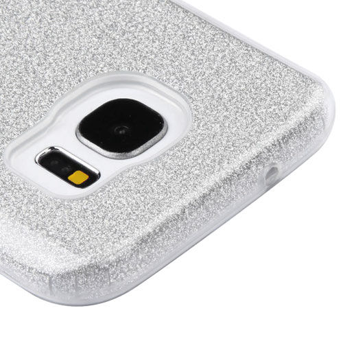 Thumbnail: Samsung Galaxy S7, Full Glitter Hybrid Protector Cover - Silver