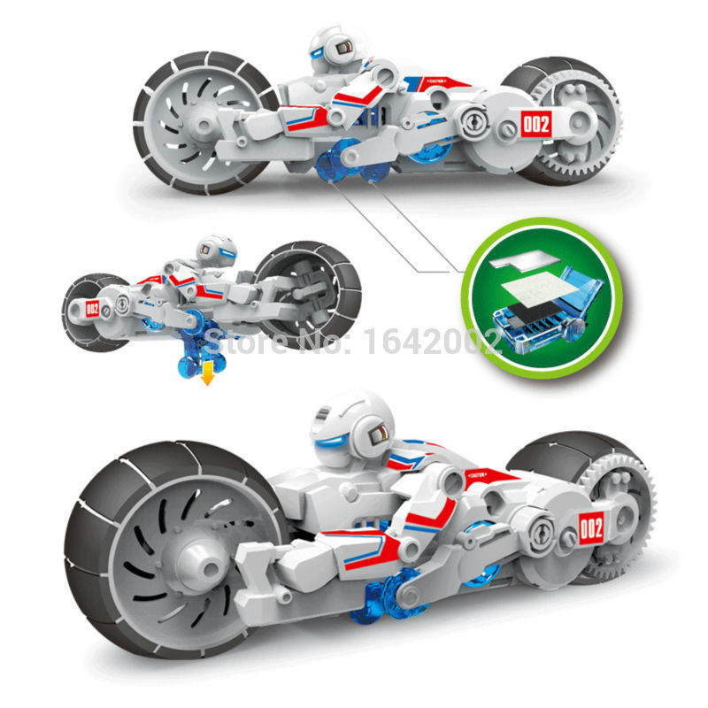 robot motocicleta agua salada