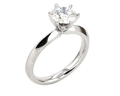 round brilliant cut solitaire engagement