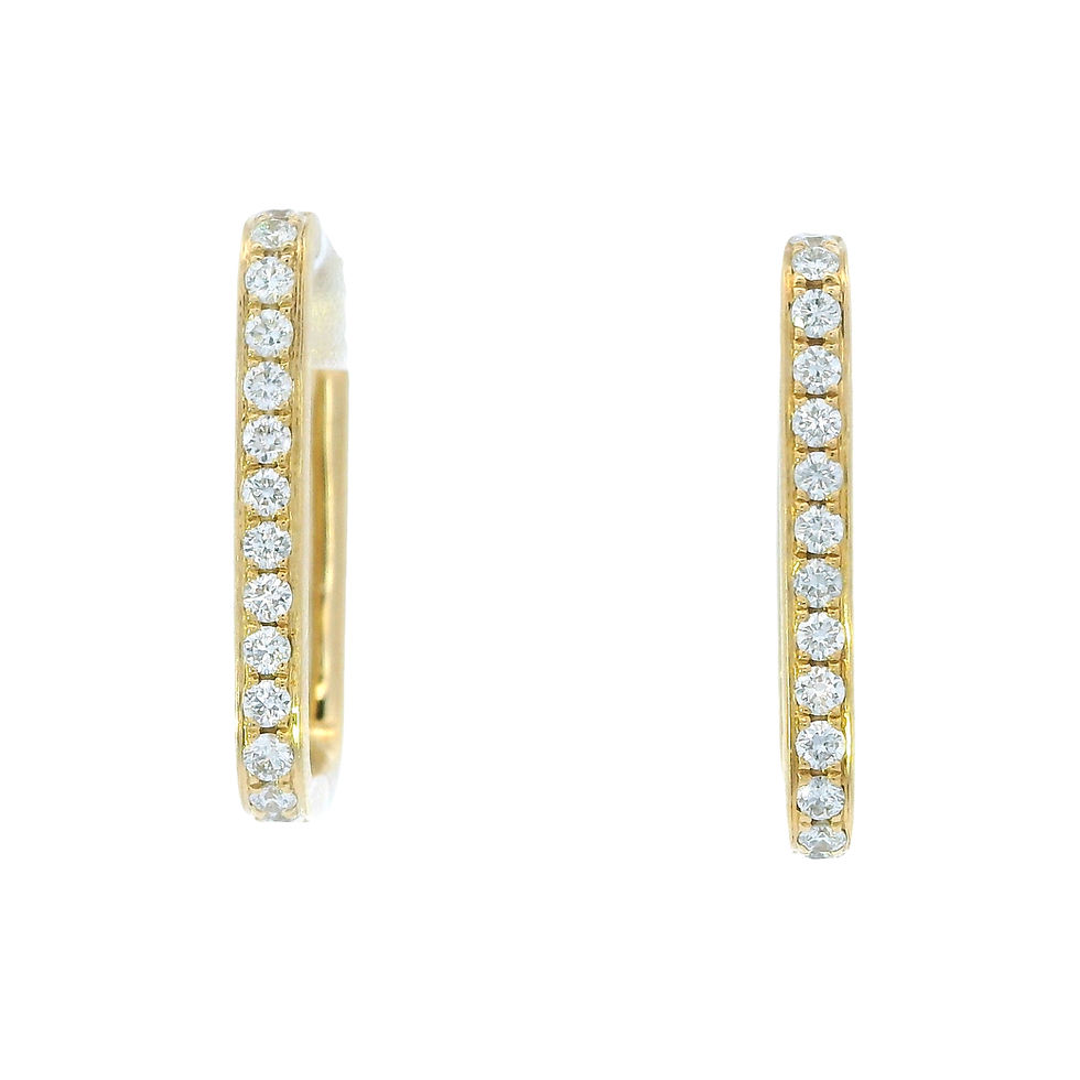 Rectangular Diamond Huggies in Yellow Gold from Martin Rogers Jewellery Adelaide