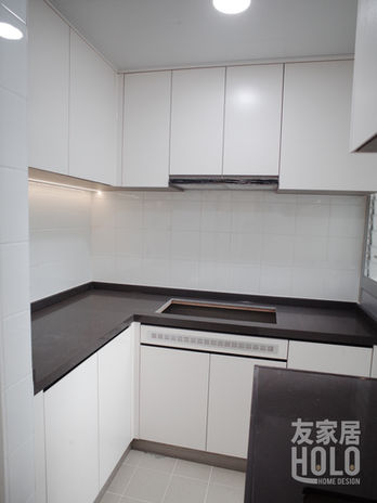 馬鞍山利安邨430呎公屋廚房煮食區及L型工作檯