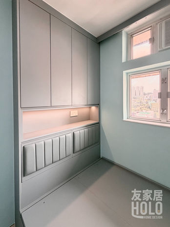 樂軒臺主人房床架床頭櫃及窗邊收納