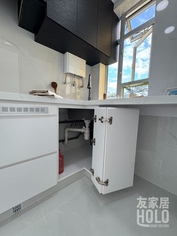 高宏苑高賢閣283呎居屋廚房鋅盆及窗邊檯面
