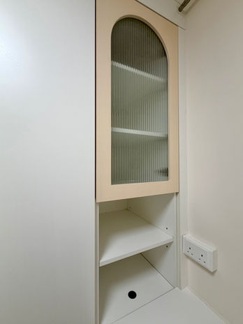 柴灣公屋大房書櫃收納細節