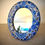 Thumbnail: Japanese Blue & Brown Floral Oval Mirror – Ceramic Frame