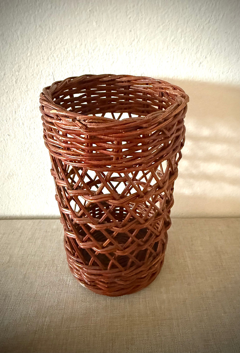 縮圖：Vintage Wicker Wine Basket