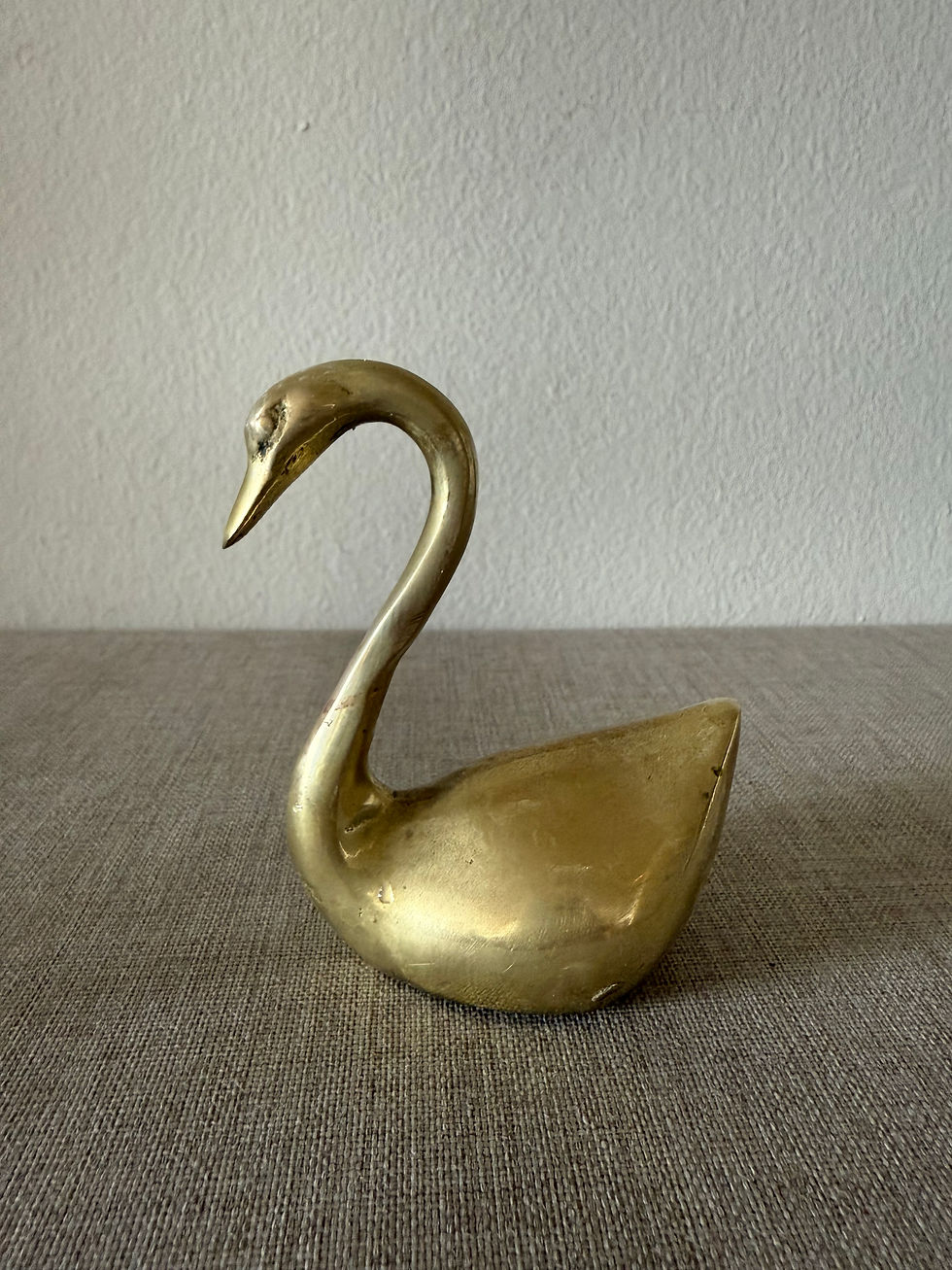 Miniatura: Brass Swan Figurine Pair