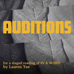 Auditions for IN A WORD have concluded