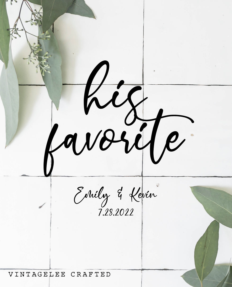 Thumbnail: His and her favorite wedding favor bags