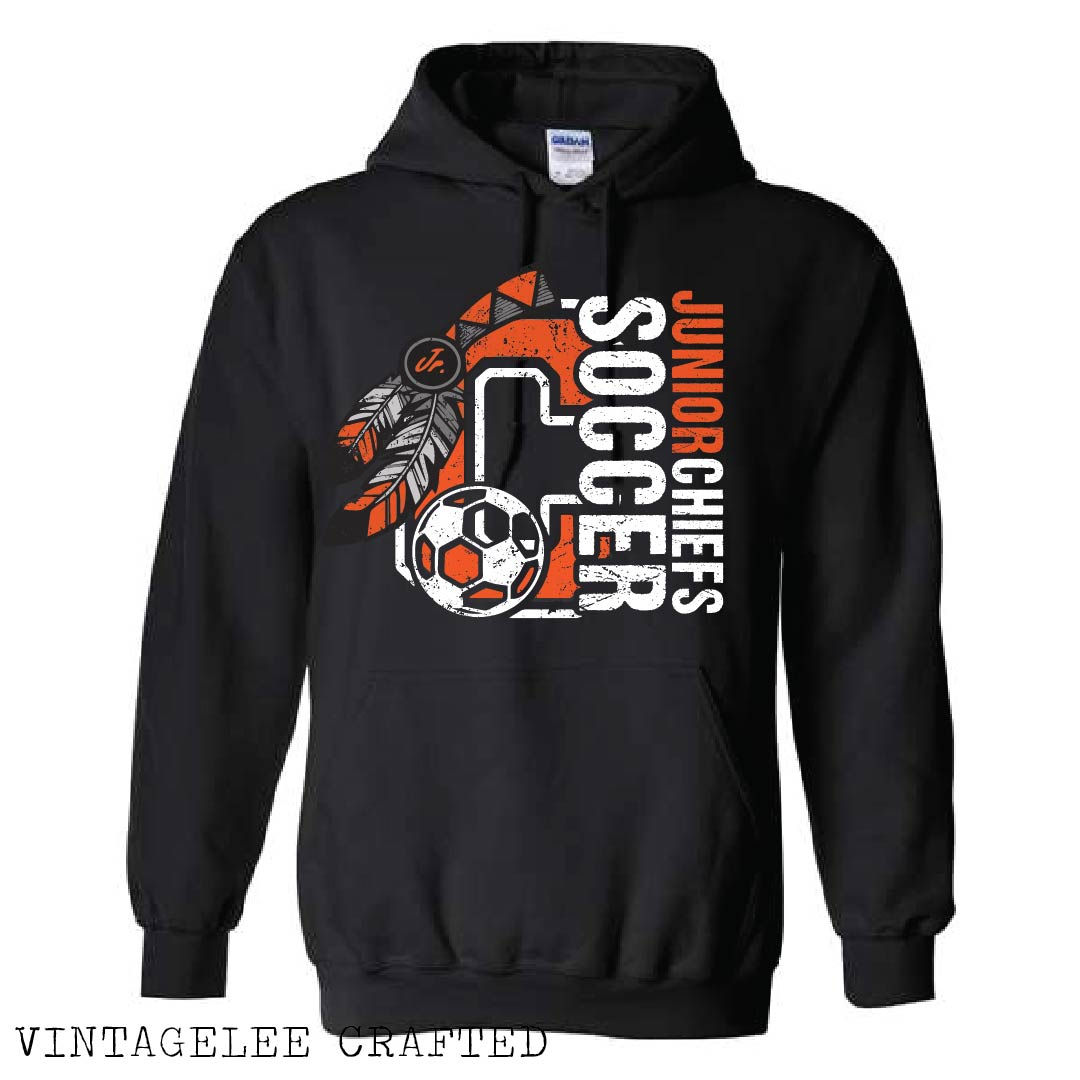 Cheboygan Junior Chiefs Soccer Black Hoodie
