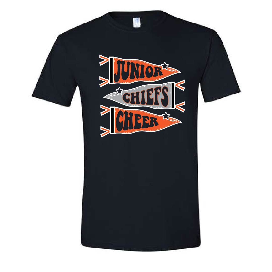 Cheboygan Junior Chiefs Cheer Black Tshirt