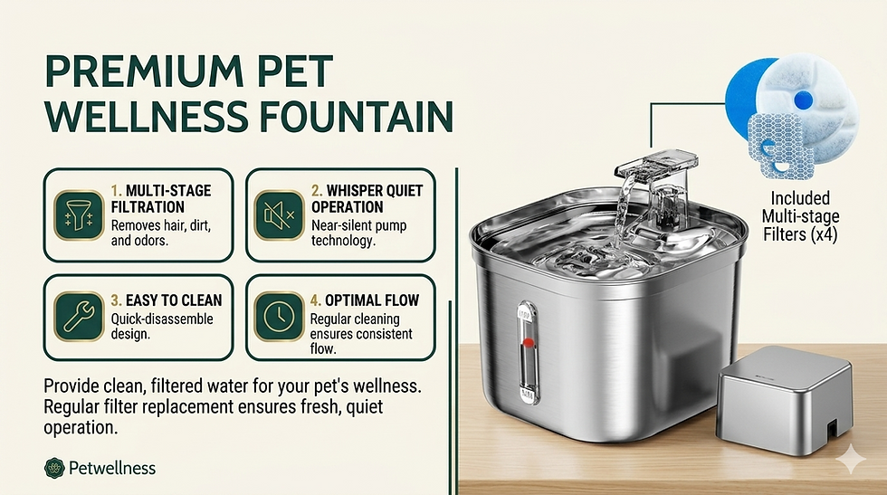 Thumbnail: Pawlics™ Stainless Steel Pet Water Fountain