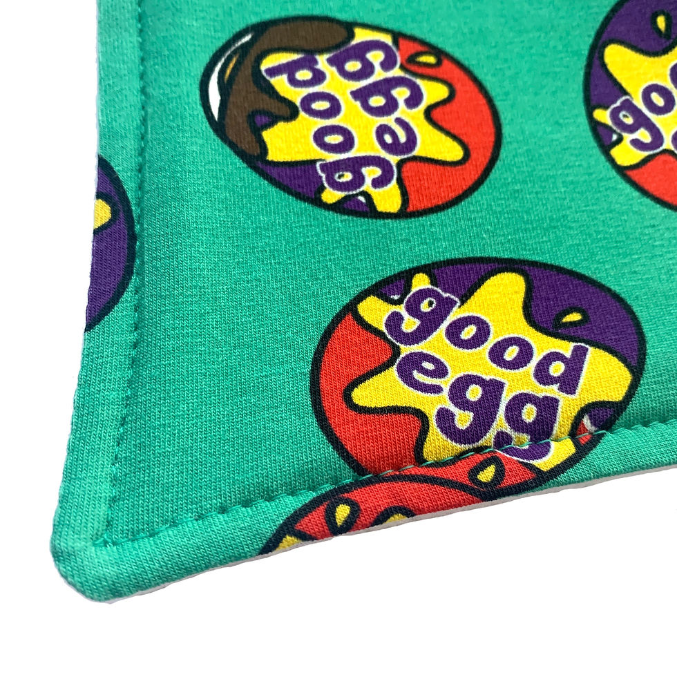 Thumbnail: Good Egg Turquoise Jersey Bib