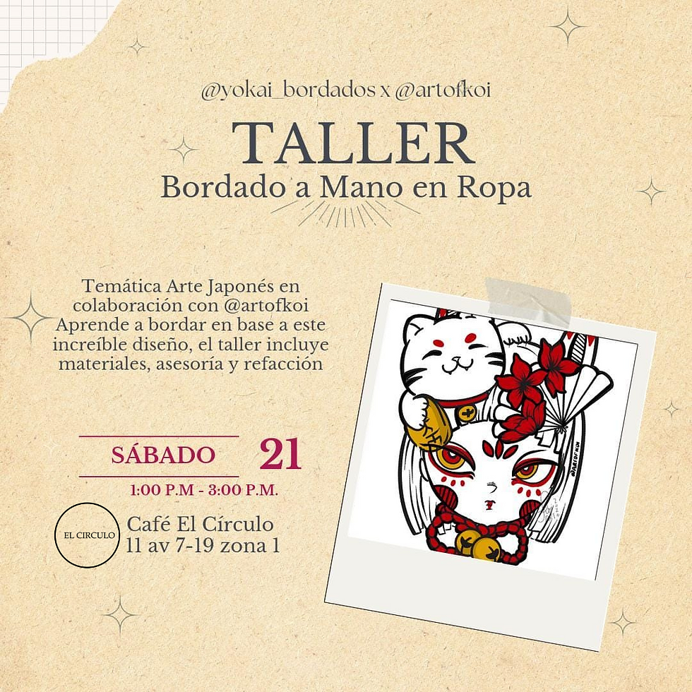 Taller bordado a mano en ropa