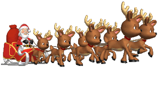 santa and raindeer.gif