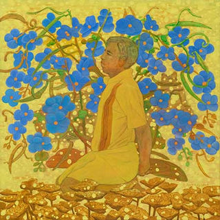 Paintings titled "Smelling Air" by B Devaraj