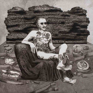 Discover "Thinking Garden," a striking 60x60 inch acrylic on canvas painting by National Award-winning artist B. Devraj
