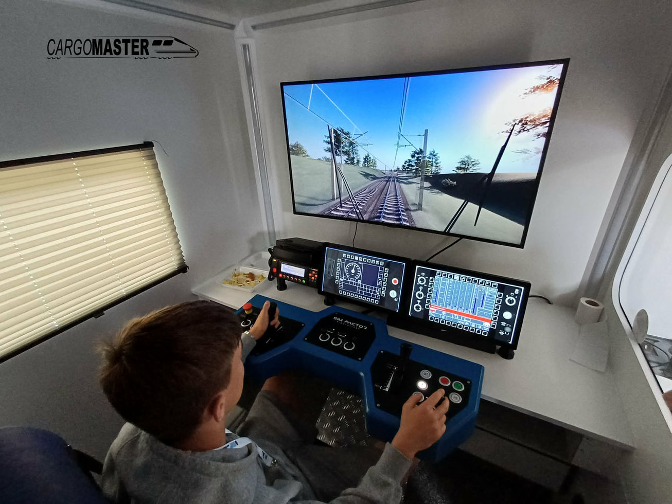 Mobilny Symulator Kolejowy Cargo Master w trasie