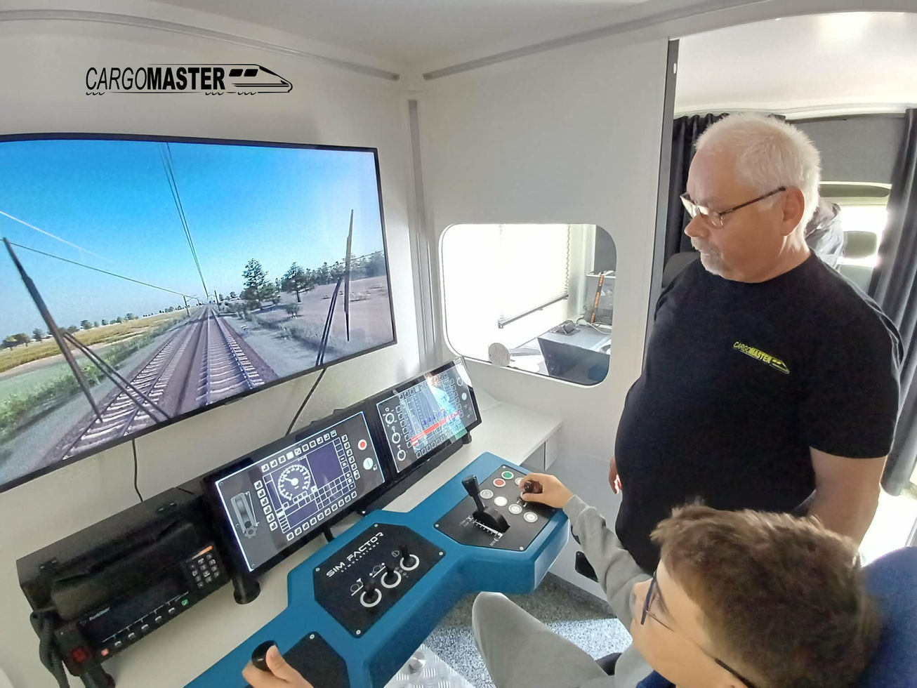 Mobilny Symulator Kolejowy Cargo Master w trasie