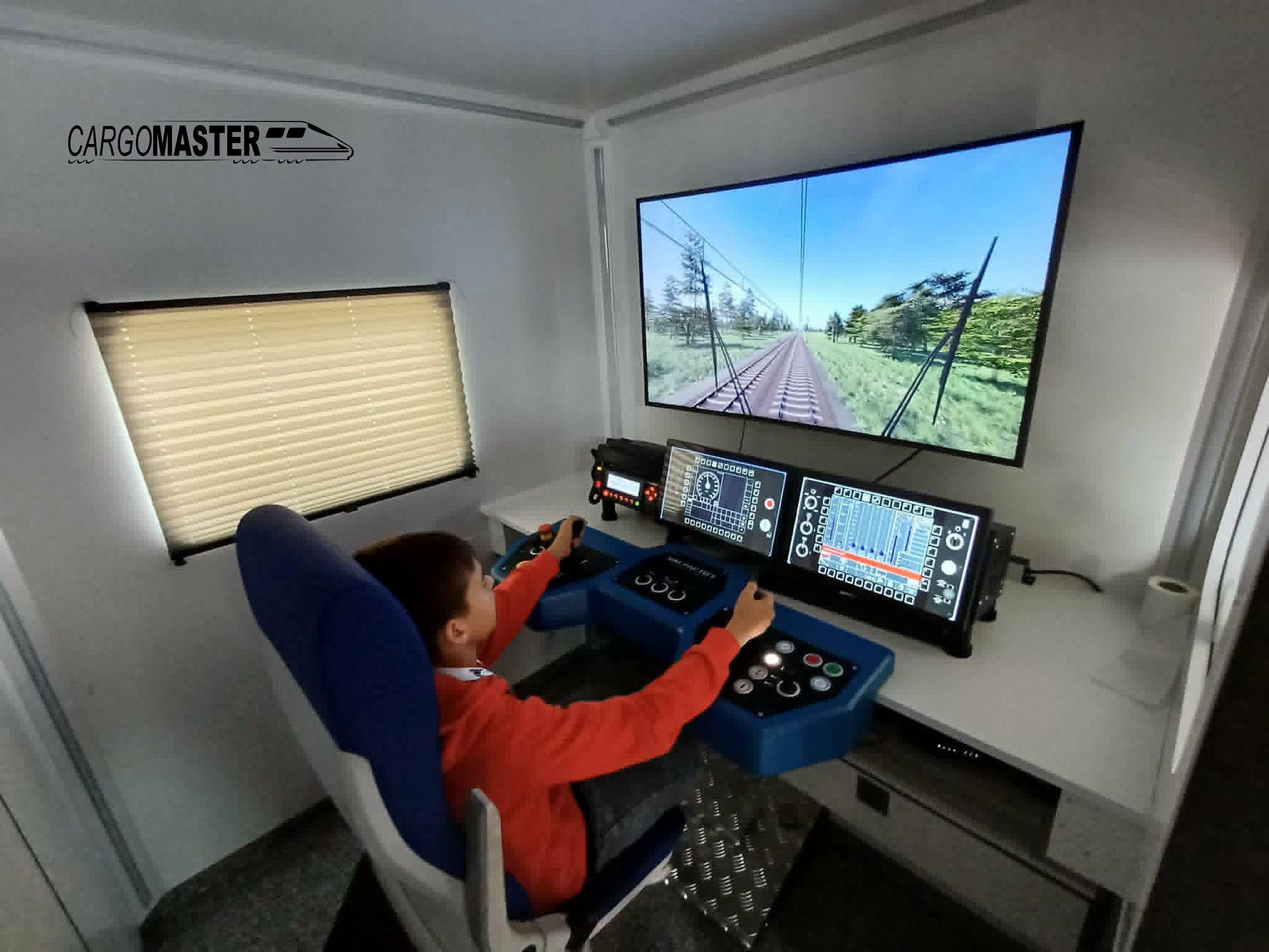 Mobilny Symulator Kolejowy Cargo Master w trasie