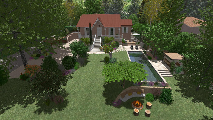 Conception 3D du projet vue du ciel