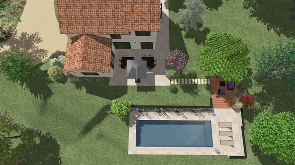 Conception 3D - Vue aérienne du projet