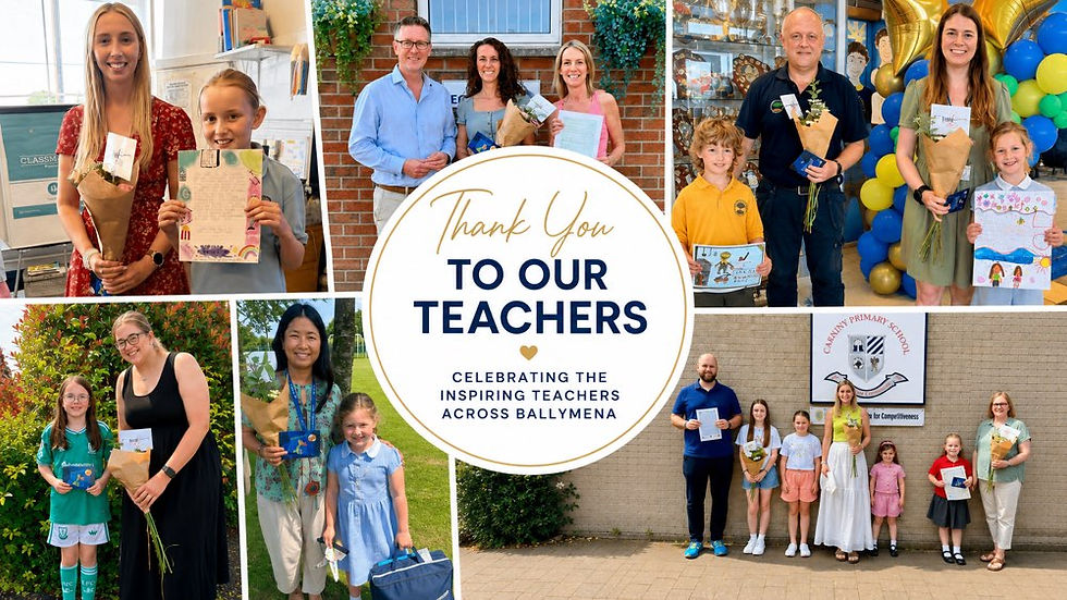 Ballymena BID helps pupils honour inspirational teachers and say thank you for another school year