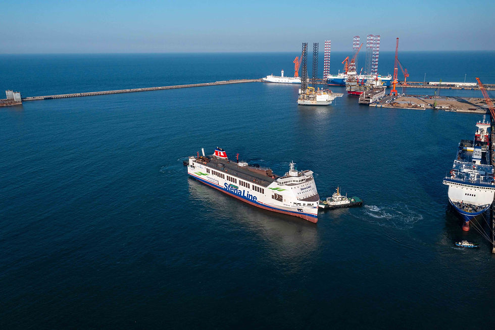 Stena Connecta in the water at the China Merchants Jinling Shipyard, Weihai, China.