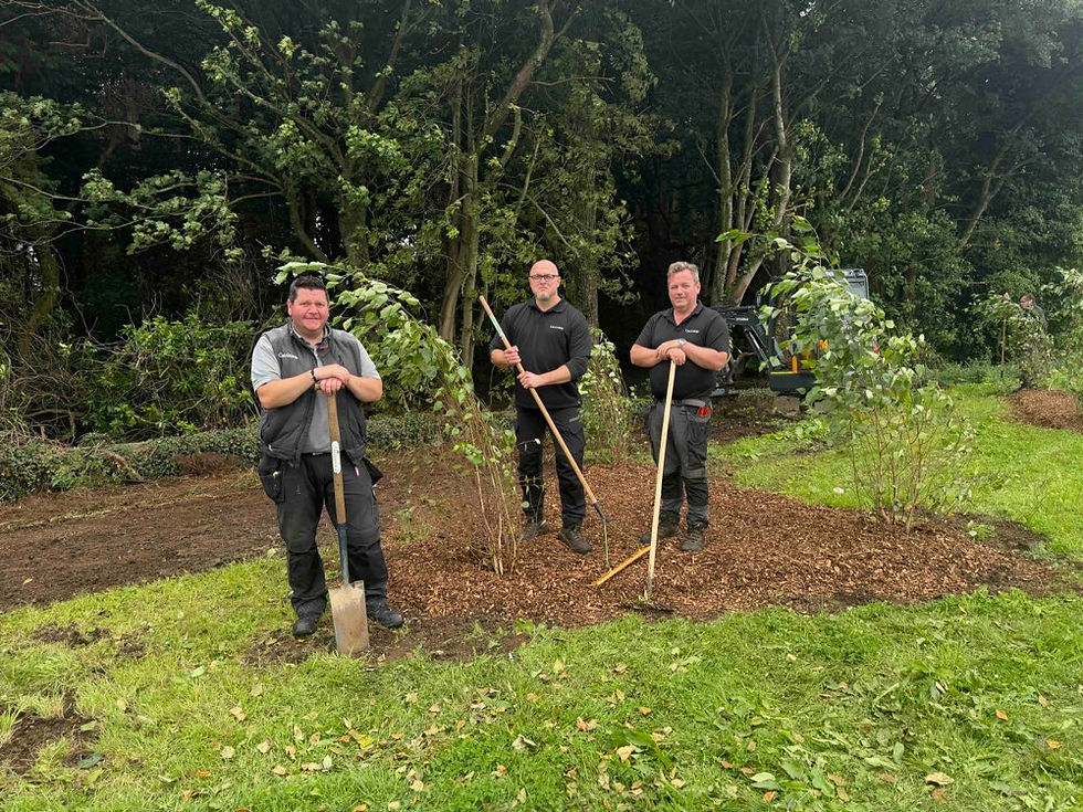 the Galgorm Estates Team, Head of Grounds Stephen Mackle, along with Jack L and Chris Millar.
